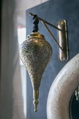 a close up of a vase with austedienceodoxodox at Lodge K in Marrakech
