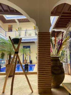 a room with a bunch of potted plants at Le riad de Salima, Noor Es Saadi design in Marrakech