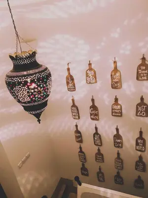 a chandelier hanging from the ceiling in a room at Riad of The Light in Marrakech