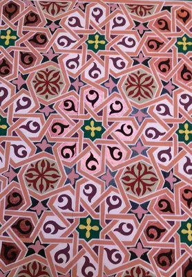 a close up of a pattern on a floor at Riad El Badii chambre queen size Badii in Marrakech
