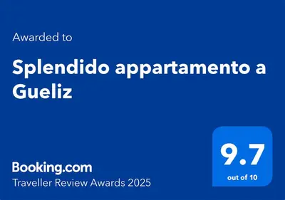 a blue rectangle with the words spielidaapaapa a guilletera review at Splendido appartamento a Gueliz in Marrakech