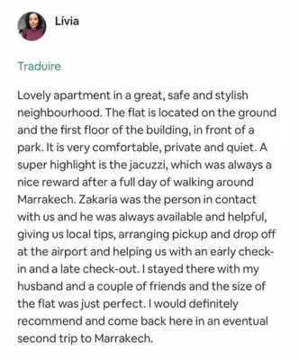 a screenshot of a text message from a woman complaining about her boyfriend at Luxury Duplex - Private Jacuzzi - Center Hivernage in Marrakech