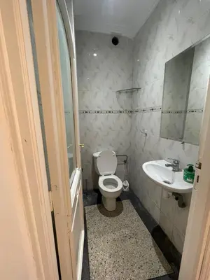 a bathroom with a toilet and a sink at Luxury Apartment in Marrakesh in Marrakech