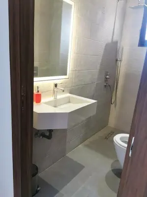 a bathroom with a sink and a toilet at Perfect home in Marrakech in Marrakech