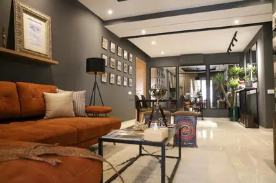 a living room with a couch and a table at Dar Lala Mama in Marrakech