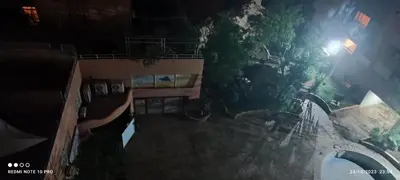 an overhead view of a street at night at Charmant appartement moderne au cœur de Gueliz, Marrakech Lumineux