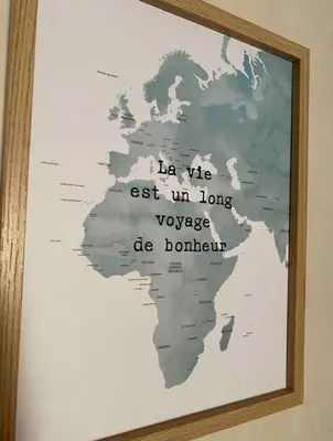 a picture of a map of the world at Studio au centre in Marrakech