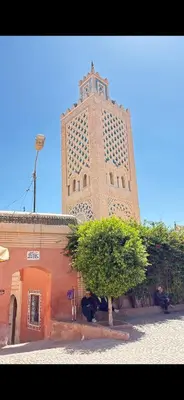 a tall building with a tree in front of it at Dar Kamilya in Marrakech