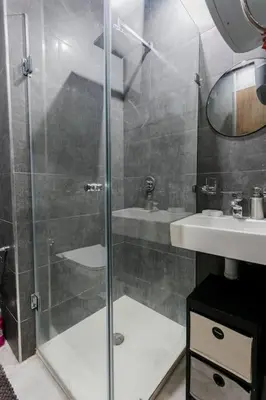 a bathroom with a shower and a sink at African Dream - Marrakech Centre in Marrakech