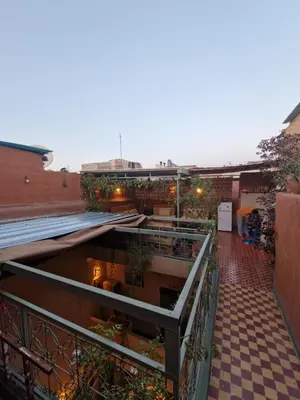 a view from a balcony of a building at Medina Oasis Hostel in Marrakech