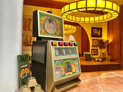 a toy refrigerator with a clock on top of it at Riad Nesayam - Riad Privatisé - 3 Suites - Piscine Chauffée in Marrakech