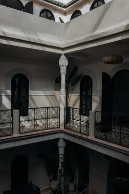 an external view of a building with a balcony at Maison Dar Saada in Marrakech