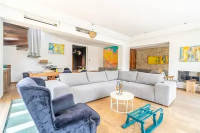 a living room with a couch and two chairs at Designer Villa in La Palmeraie Marrakech in Marrakech