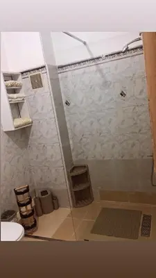 a bathroom with a shower and a toilet at appartement moderne,gueliz in Marrakech