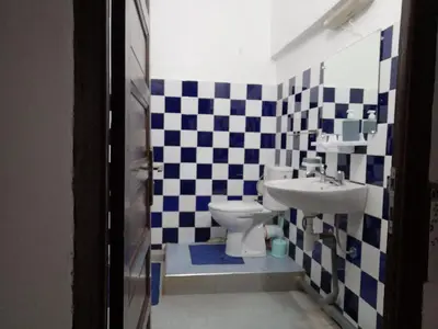 a bathroom with a sink and a toilet at Appart 3 mins from Jamaâ el fana in Marrakech