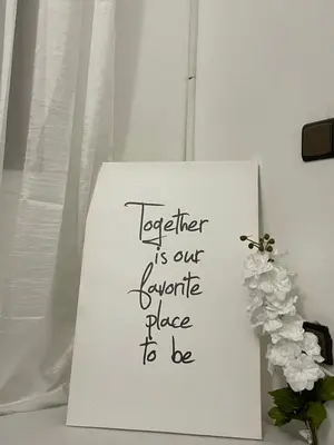 a sign that says together is our favorite place to be at Gueliz Marrakech Apartment 5 Min City Center in Marrakech