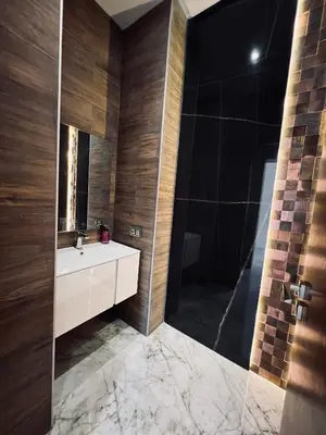 a bathroom with a sink and a shower at Dream villa in Marrakech