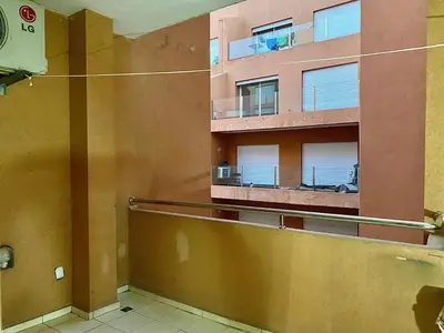 an empty lobby of a building with a balcony at Apparemment 1 chambre salon à coté de la gare guéliz 16 in Marrakech