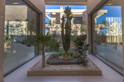 a room with cacti and plants in it at Villa Piscine Privée, Petit déjeuné et ménage inclus in Marrakech