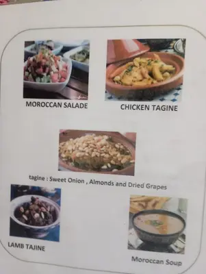 a collage of pictures of different food items at Riad Dar one in Marrakech