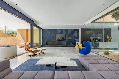 a living room with a couch and chairs at New! Appt de Luxe à Oliver Palm, Piscine Privé in Marrakech