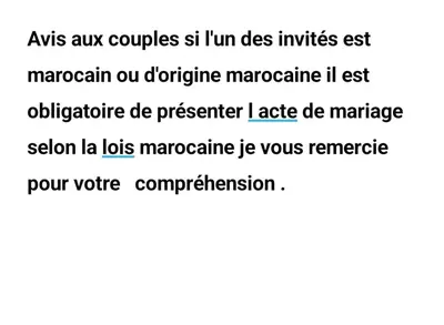 a screenshot of a cell phone with a screenshot of a text message at Palace appart Marrakech - hivernage in Marrakech