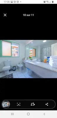 a bathroom with two sinks and two toilets at Marrakech in Marrakech