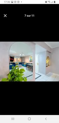 two pictures of a living room and a dining room at Marrakech in Marrakech