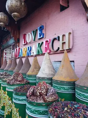 a store with lots of different types of food on display at Appartement 29 avec balcon pour famille in Marrakech