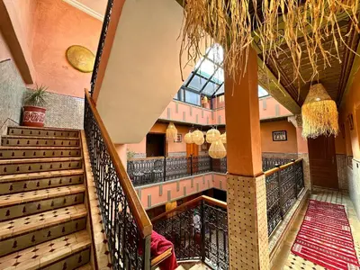 an image of a staircase in a building at Riad Almonds Marrakech in Marrakech