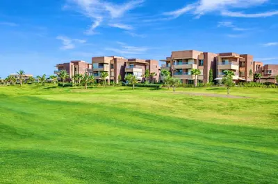 a view of the resort from the golf green at Expérience luxueuse Golf Prestigia Saphir BY KECH in Marrakech