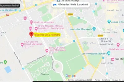 a map of the city of amsterdam with at Super cosy fully equip - pool - prox. M Avenue in Marrakech