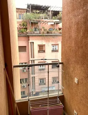 a view of a building from a balcony at 2-Bedroom Apart, Heart of Gueliz in Marrakech