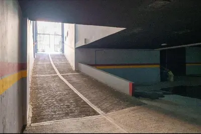 a hallway in a building with a stairway at Élégance urbaine, Gueliz central in Marrakech
