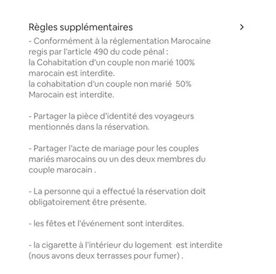 a screenshot of a cell phone screen with a document at Appartement en hyper Centre in Marrakech