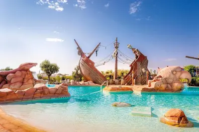 a water slide in a theme park at Luxury Apartment in Vizir Park & Resort in Marrakech