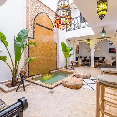 Riad el hana en centre ville rooftop et bassin