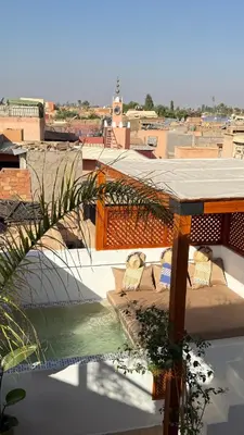 a view from the roof of a building at Riad Näjma Medina, privatisation, 8 personnes 2 Bassins in Marrakech
