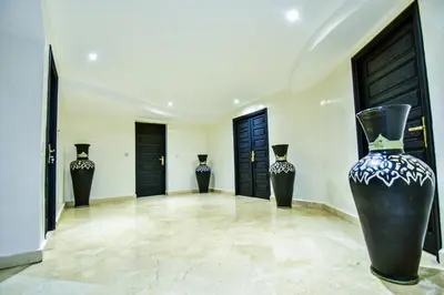 a group of vases sitting in a room at holiday villa in marrakech in Marrakech