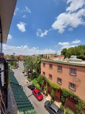 a view of a street from a building at Appartement in Marrakech