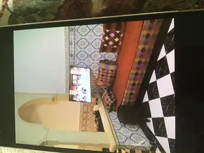 a model of a house with a bath tub at Riad shamekh in Marrakech
