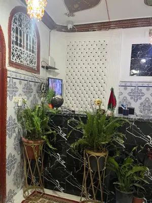 a room with potted plants on the wall at Daryussef 114 in Marrakech