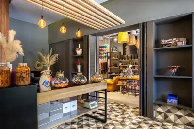a store with vases on display in a room at Radisson Blu Marrakech, Carré Eden in Marrakech