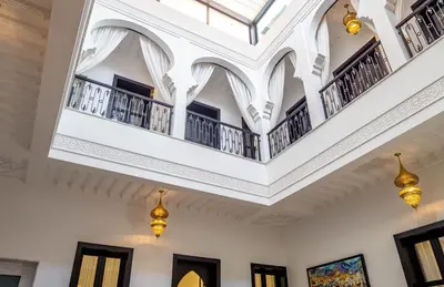 an image of a building with a skylight at Riad N5 in Marrakech