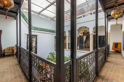 a view from the second floor of the building at Dar Charkia in Marrakech