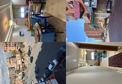a collage of four pictures of a building at Top apartment Great location in Marrakech