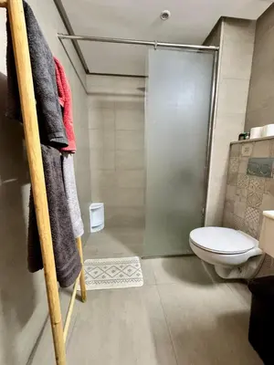 a bathroom with a shower stall and a toilet at Charming appartement 1 bed in Guéliz in Marrakech