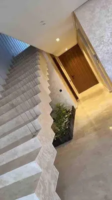 a view of a staircase in a house at Villa in Urban Morocco, Marrakech in Marrakech