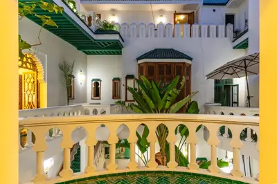 a view from the balcony of a house at Riad Habouba in Marrakech