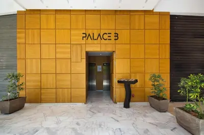 a building with the entrance to a jumeirah hotel at NEW! appt au cœur de Gueliz ,Terrasse,IPTV,parking in Marrakech